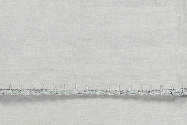 Surya Evelyn 72"W X 84"L X 15"Dl Bed Skirt - Cozy Linen Fabric, Durable Woven Design, Cottage Style Charm Pale Blue Linen,Linen Evy3000-cskt