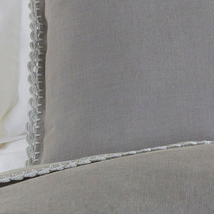 Surya Evelyn Cozy Linen Sham - Cottage Style Bedding For A Warm, Inviting Bedroom | Durable & Easy Care Gray Linen,Linen Evy3003-s