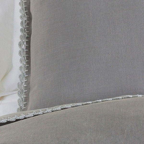 Surya Evelyn Cozy Linen Sham - Cottage Style Bedding For A Warm, Inviting Bedroom | Durable & Easy Care Gray Linen,Linen Evy3003-s