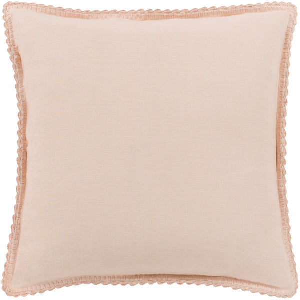 Surya Evelyn 72"W X 84"L X 15"Dl Bed Skirt - Cozy Linen Fabric, Durable Woven Design, Cottage Style Charm Pale Pink Linen,Linen Evy3004-cskt