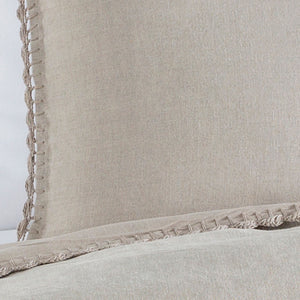 Surya Evelyn Cozy Linen Sham - Cottage Style Bedding For A Warm, Inviting Bedroom | Durable & Easy Care Taupe Linen,Linen Evy3005-ks