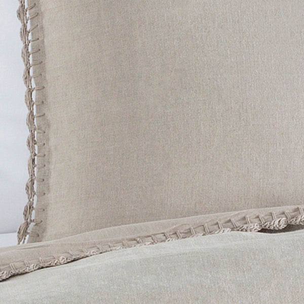 Surya Evelyn Cozy Linen Sham - Cottage Style Bedding For A Warm, Inviting Bedroom | Durable & Easy Care Taupe Linen,Linen Evy3005-ks