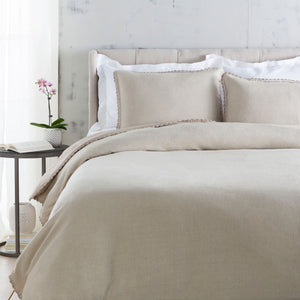 Surya Evelyn Cozy Linen Sham - Cottage Style Bedding For A Warm, Inviting Bedroom | Durable & Easy Care Taupe Linen,Linen Evy3005-ks