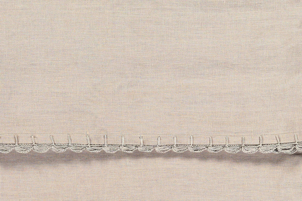 Surya Evelyn Cozy Linen Bedding Swatch - 8"L X 8"W, Durable Cottage Style, Easy Care, Made In India Taupe Linen,Linen Evy3005-sw