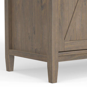 English Elm Ela Handcrafted Sideboard With Wine Rack - Smoky Brown Finish, Stylish Storage For Any Room B136P158611
