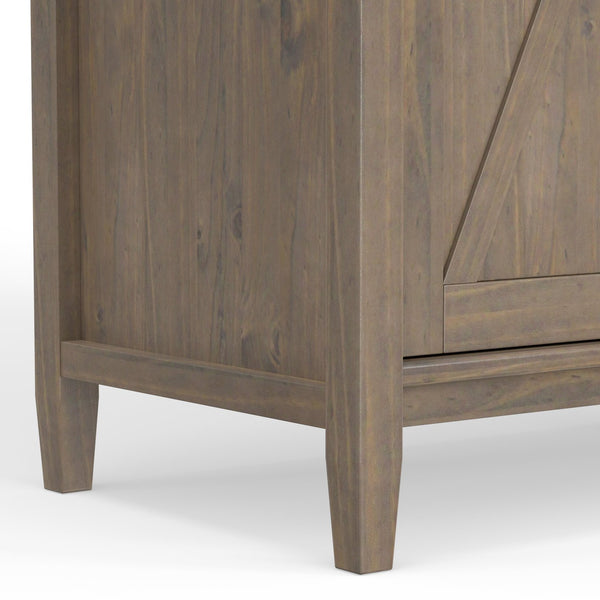 English Elm Ela Handcrafted Sideboard With Wine Rack - Smoky Brown Finish, Stylish Storage For Any Room B136P158611
