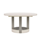 Brighton Round Table with Leaf Extension White with North Star Finish P378-DR-K1 Pulaski Furniture