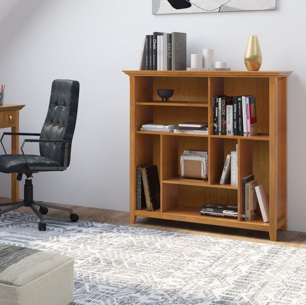 English Elm Amherst Multi Cube Bookcase & Storage Unit - Solid Wood, Light Golden Brown, Stylish & Functional Design B136P158345