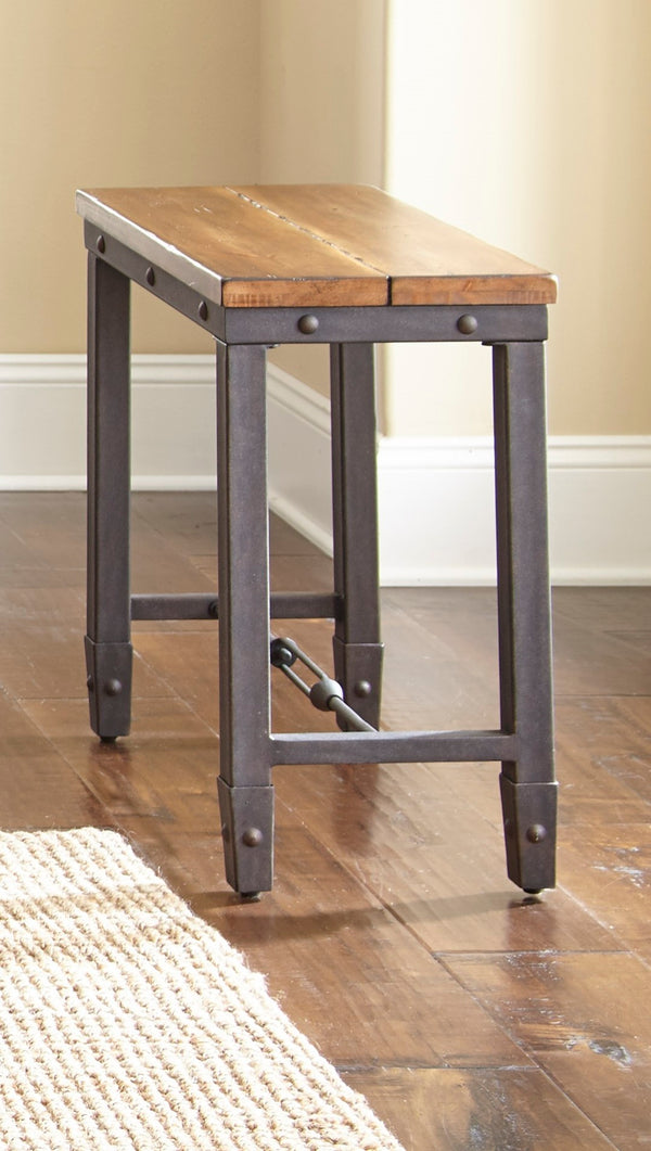 English Elm Steve Silver - Ashford Chairside End Table - Stylish Two-Tone Design, Durable Metal Frame For Small Spaces B081P157564-GIGA