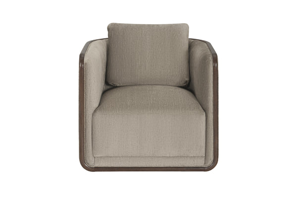 A.R.T. Furniture Sagrada Contemporary Accent Chair With Hazel Finish, Fiber Blenddown Pillow & Pocket Coil Cushion  Parrwood Solid Frame In The Hazel Finish 764516-5303