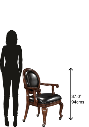 Hekman Furniture 697013 Rustic Cherry Club Chair With Black Faux Leather Cushion & Easy Assembly For Stylish Comfort Rustic Cherry Howard Miller Niagara Club Chair 697013