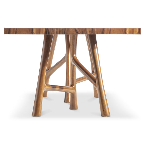 Bernhardt Bernhardt Brasea Suar Wood Dining Table with Sculptural Mahogany Base Lume Finish K2296