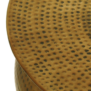 English Elm Christopher Knight Home® - Drum Coppery Hammered Coffee Table – Handcrafted Aluminum Drum Design, Rust-Resistant, 32x31x14 71269.00