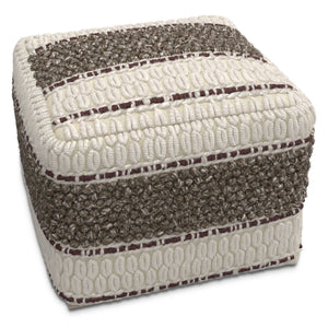 English Elm Grady Square Pouf - Handcrafted Earth Tone Accent For Comfort, Seating, Or Footstool Use B136P159322
