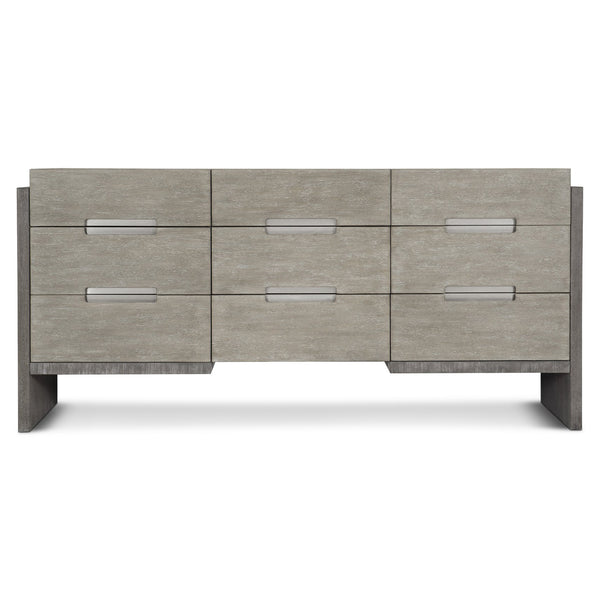 Bernhardt Bernhardt Foundations Nightstand With Cerused Acacia Grain, Soft-Close Drawer & Dual Usb Charging Dark Shale; Light Shale 72"W x 20"D x 34.25"H 306052