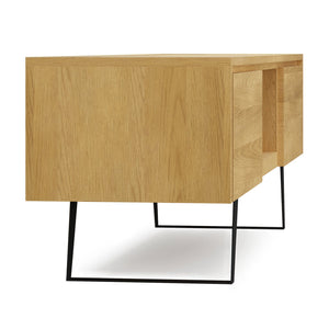 English Elm Lowry 72" Oak Tv Media Stand - Mid-Century Modern Design With Clever Storage & Cable Management B136P158888