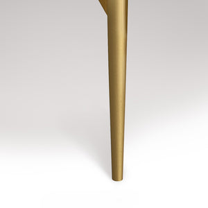 English Elm Wagner Round Coffee Table - Elegant White Marble & Acacia Wood With Antique Bronze Metal Frame B136P159966-GIGA