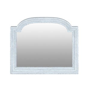 A.R.T. Furniture Summer Creek Mirror - Distressed Shutter Blue Oak Frame With Beveled Edges & Timeless Charm For Decor Blue Flakey Cathedral Oak Veneer,Parawood Solids 251122-1361