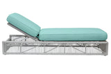 Miami Adjustable Chaise in Dupione Celeste w/ Self Welt SW4401-9-8067 Sunset West