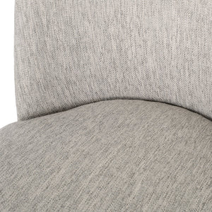 English Elm Dining Chair Set of 2 Solid Wood Textured Fabric Upholstered Farmhouse Modern Style 69408.00FLGRY