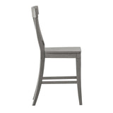 Homelegance By Top-Line Juliette Panel Back Wood Counter Height Chairs (Set of 2) Grey Rubberwood