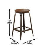 Steve Silver Adele Counter Stool14"x14"x24", Set of 2 AE360CC