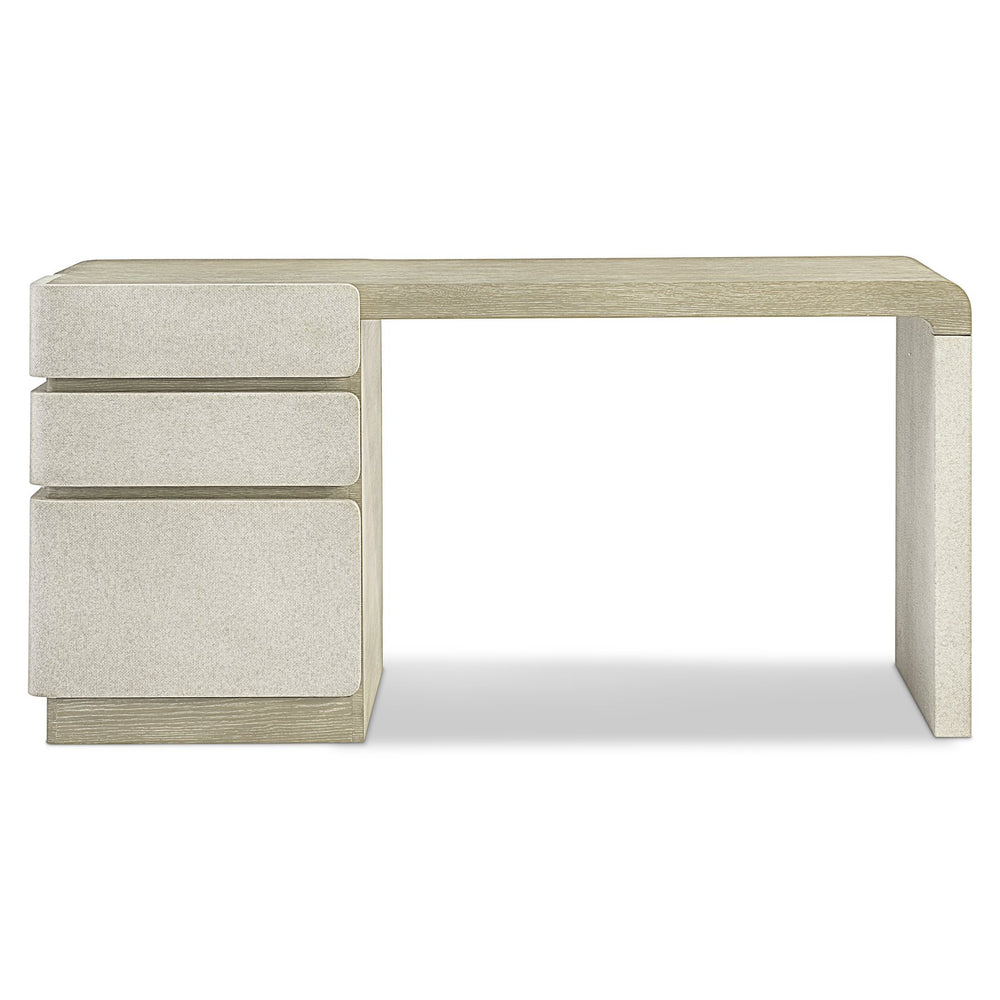 Bernhardt Bernhardt Arcadia Desk With Raffia-Wrapped Panels, Oak Wire-Brushed Clay Finish, File-Ready Drawers D34510