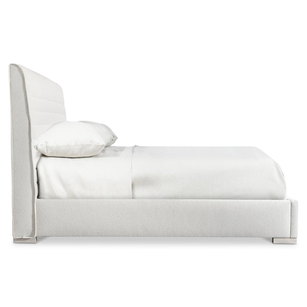Bernhardt Bernhardt Sereno Queen Panel Bed Upholstered Headboard With Channeling, Lutra Wood Feet, Luxe Comfort K1954