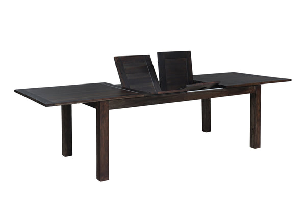 Porter Designs Porter Urban Solid Sheesham Wood Expandable Dining Table With Double Extension Leaf For Modern Homes Gray Wood 07-117-01-4436