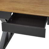 Homelegance By Top-Line Jerrin Adjustable Height X-Base Standing Desk Black Veneer