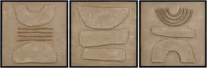 Livabliss Exploration Hand-painted Canvas Square Minimalist Wall Art for Modern Living Spaces EXPL002-SET
