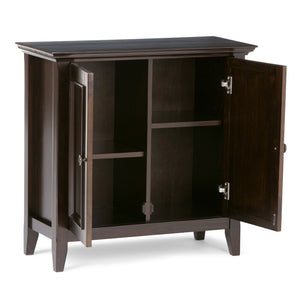 English Elm Amherst Low Storage Cabinet - Handcrafted Hickory Brown Accent For Versatile Home Organization B136P159431