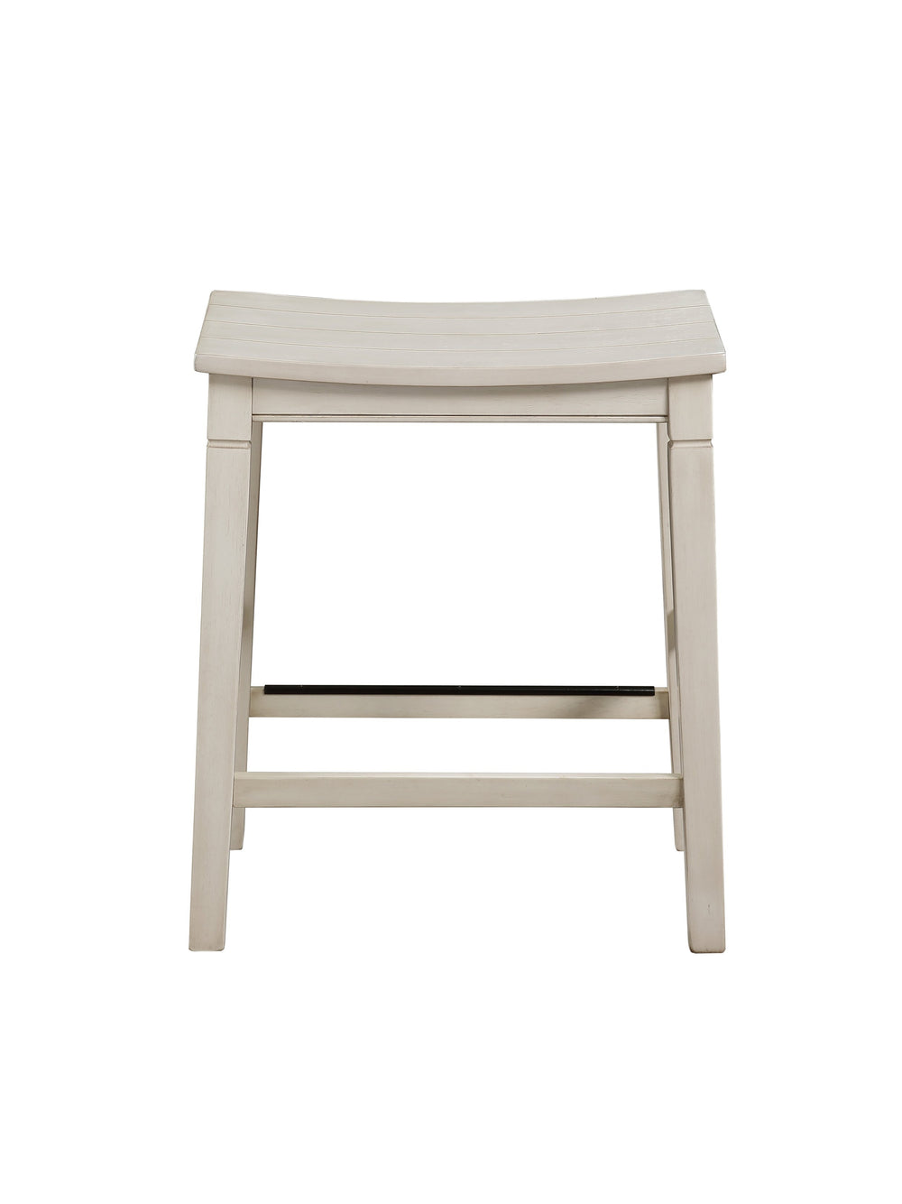 English Elm Steve Silver - Farmhouse 5-Pack Counter Dining Set Ivory – Plank-Top Table & Shaped Stool Seats, Compact Rustic Charm B081111835