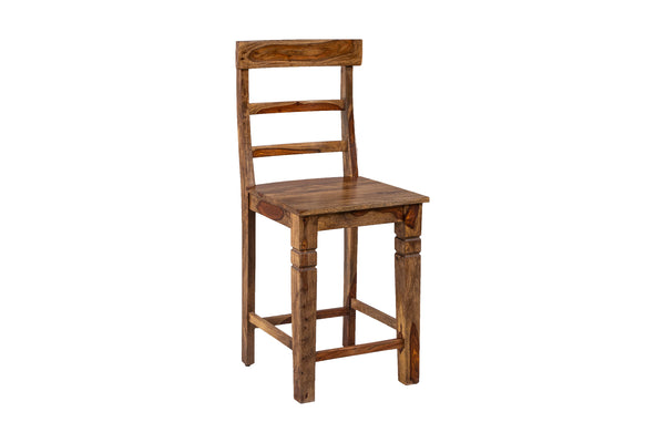Porter Designs Taos Solid Sheesham Wood Counter Chair Set - Artisan Crafted Elegance For Your Home Brown Wood 07-196-02-9026h