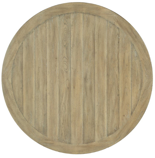 Hooker Furniture Surfrider Round Rattan Dining Table With Driftwood Finish, Hand-Tied Jute Base & Weathered Charm 48.00 L x 48.00W x 30.25H 6015-75203-80