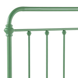 Homelegance By Top-Line Katana Antique Graceful Victorian Iron Metal Bed Green Iron