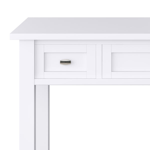 English Elm Warm Shaker Desk In White – Handcrafted Solid Wood With Ample Storage For Home Office & Gaming Use B136P159734-GIGA