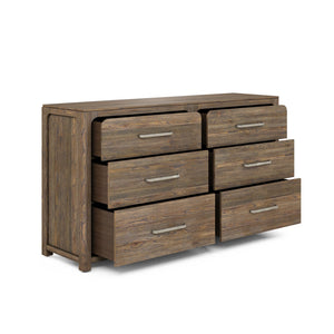 A.R.T. Furniture Stockyard Dresser - Transitional Style With Cedar-lined Drawers, Soft-close Glides & Distressed Hardware Brown Ash And Poplar Solids,Knotty White Oak Veneers,Metal 284131-2303
