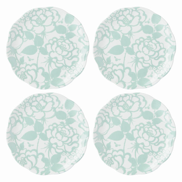 Lenox Butterfly Meadow Cottage Accent Plates, Set of 4 Multi, WHITE PORCELAIN 894087