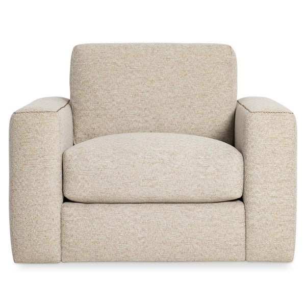 Bernhardt Bernhardt Vaughn Swivel Chair — Transitional 360° Accent Seating With Oversized Track Arms & X Stitching - Made to Order P1092SA
