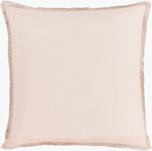 Surya Eyelash 18"L X 18"W Modern Linen Accent Pillow – Chic Home Decor For Living Room & Bedroom Medium Brown Linen Eyl007-1818p