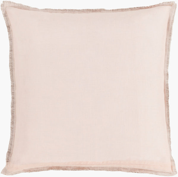 Surya Eyelash 18"L X 18"W Modern Linen Accent Pillow – Chic Home Decor For Living Room & Bedroom Medium Brown Linen Eyl007-1818p