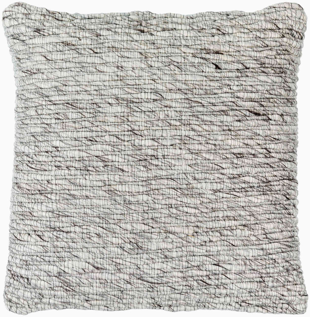 Surya Elowyn Cottage Charm 18"L X 18"W Accent Pillow - Soft, Durable, Machine Washable With Intricate Stitching Medium Gray Polypropylene,Cotton Eyn001-2222d