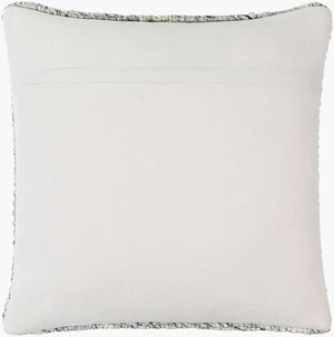 Surya Elowyn Cottage Charm 18"L X 18"W Accent Pillow - Soft, Durable, Machine Washable With Intricate Stitching Medium Gray Polypropylene,Cotton Eyn001-2222d