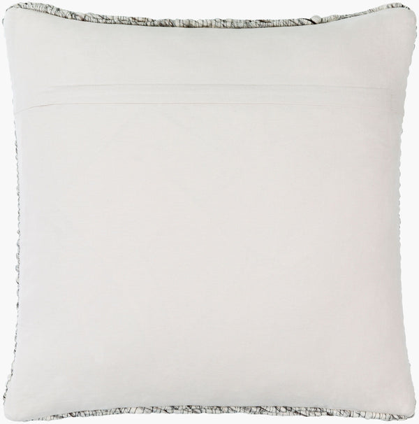 Surya Elowyn Cottage Charm 18"L X 18"W Accent Pillow - Soft, Durable, Machine Washable With Intricate Stitching Medium Gray Polypropylene,Cotton Eyn001-2222d