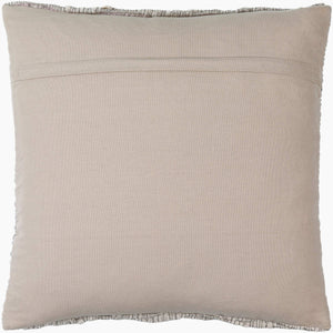 Surya Elowyn Cottage Charm 18"L X 18"W Accent Pillow - Soft, Durable, Machine Washable With Intricate Stitching Medium Gray Polypropylene,Cotton Eyn002-2222