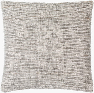 Surya Elowyn Cottage Charm 18"L X 18"W Accent Pillow - Soft, Durable, Machine Washable With Intricate Stitching Medium Gray Polypropylene,Cotton Eyn002-2222
