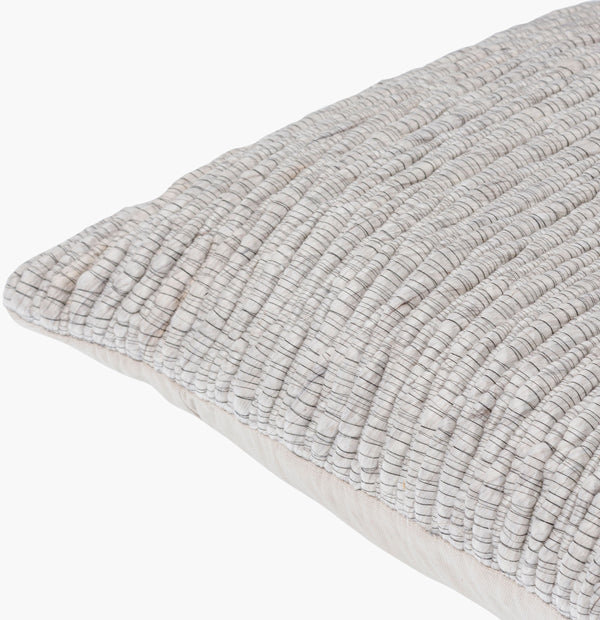 Surya Elowyn Cottage Charm 18"L X 18"W Accent Pillow - Soft, Durable, Machine Washable With Intricate Stitching Medium Gray Polypropylene,Cotton Eyn002-2222