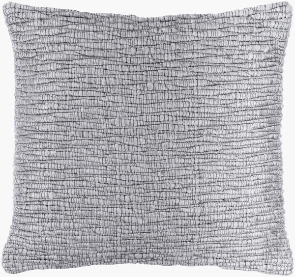 Surya Elowyn Cottage Charm 18"L X 18"W Accent Pillow - Soft, Durable, Machine Washable With Intricate Stitching Light Slate Polypropylene,Cotton Eyn003-2020