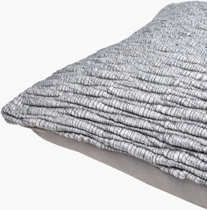 Surya Elowyn Cottage Charm 18"L X 18"W Accent Pillow - Soft, Durable, Machine Washable With Intricate Stitching Light Slate Polypropylene,Cotton Eyn003-2222p